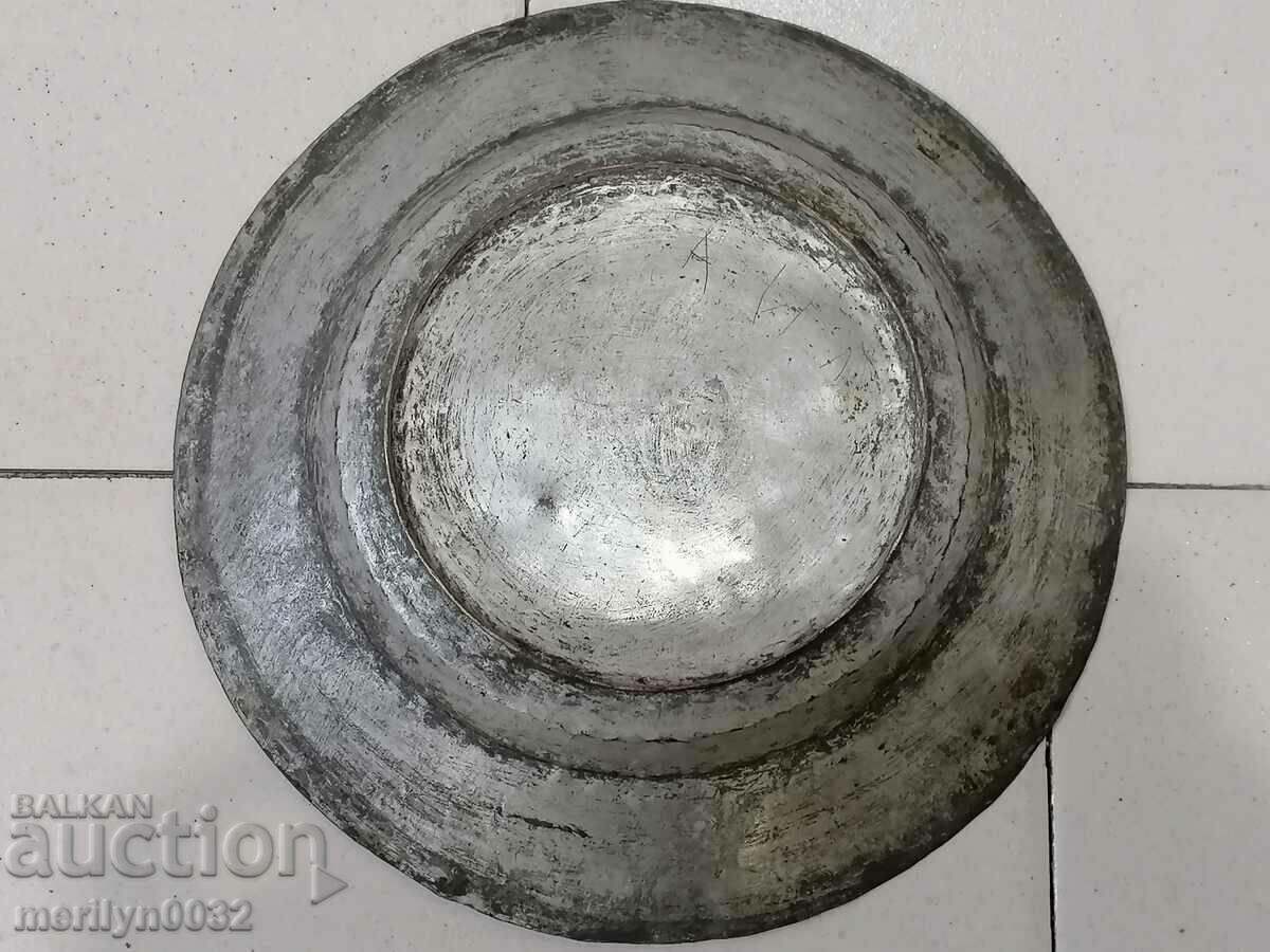 Παλιά χαλκού Saha, χαλκό, πιάτο, μπολ, λεκάνη - 6