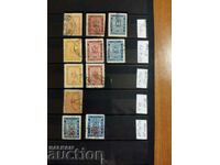 Taus surcharge stamps from 1886 to 1895. T4/T14