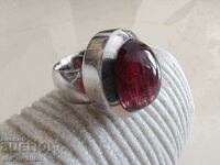 Designer silver ring, Silver 925 with Tourmaline