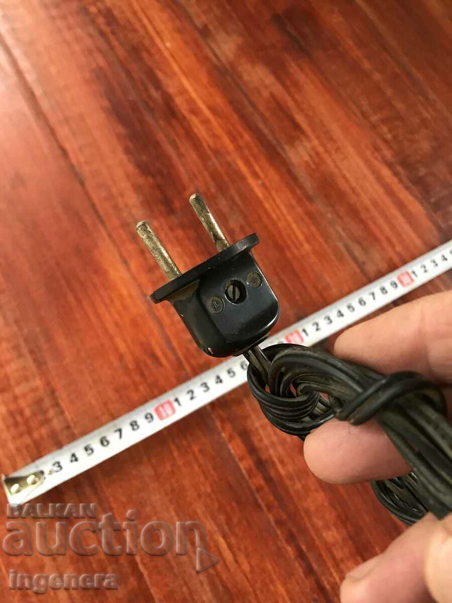 RETRO BAKELITE PLUG WITH RETRO CABLE with price 12.00 BGN | € 6.14 RETRO BAKELITE PLUG WITH RETRO CABLE with price 12.00 BGN | € 6.14