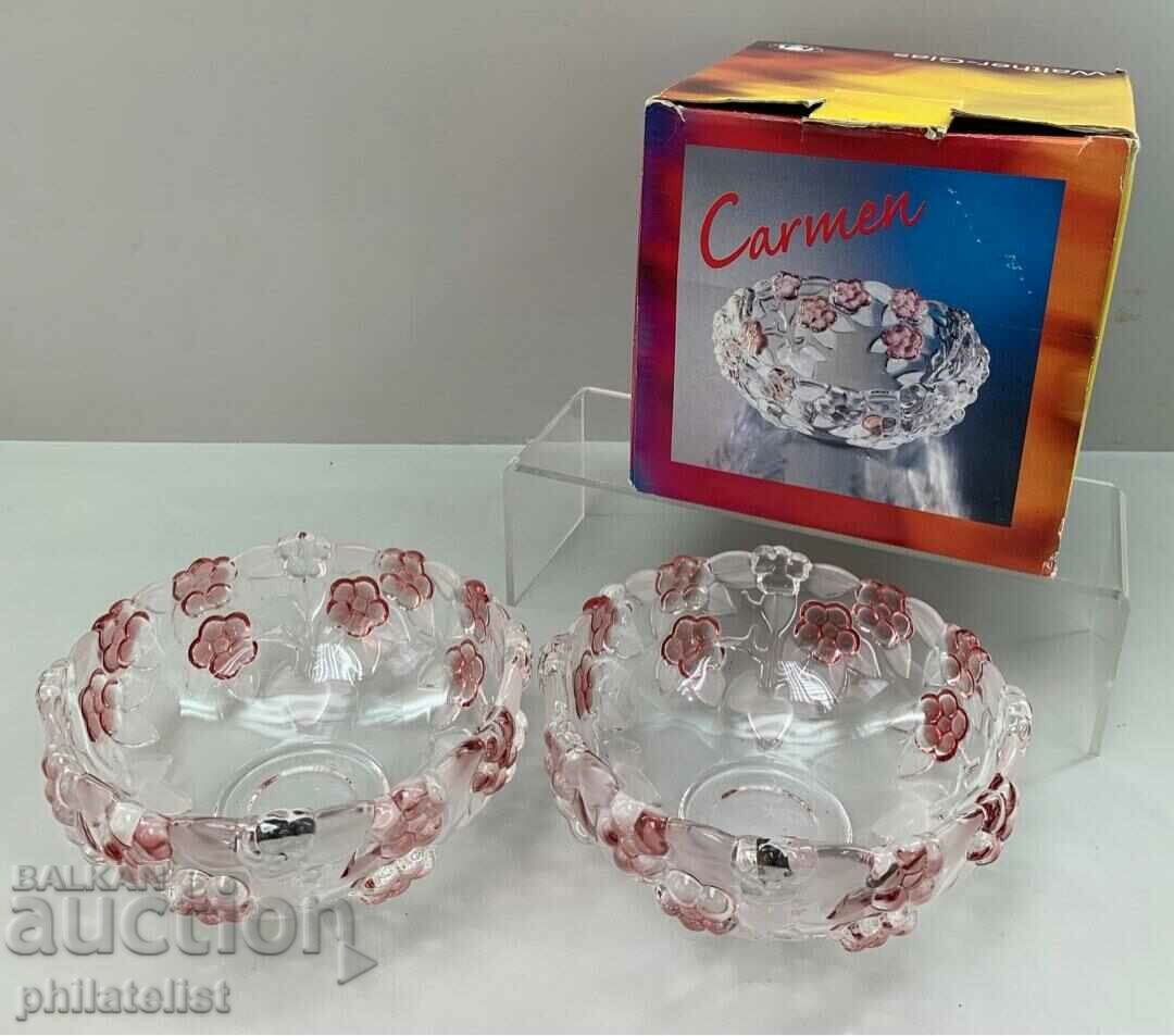 Auction Carmen Walther Glas candy bowls - 3 pieces Auction Carmen Walther Glas candy bowls - 3 pieces