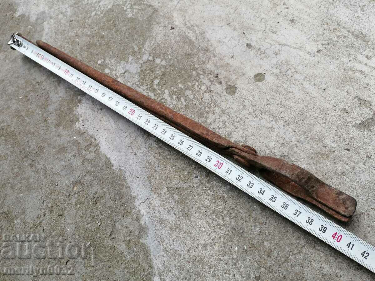 Παλιά τσιμπίδα σιδηρουργού, σφυρήλατο σίδερο, κεραμιδικό εργαλείο - 5