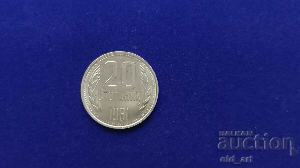 Coin - 20 cents 1981
