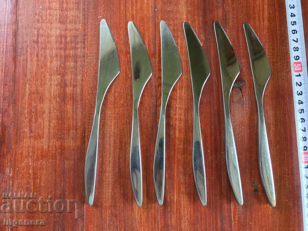KNIFE SERVICE KNIVES FOR SERVING CZECHOSLOVAKIA-6 PCS with price 18.00 BGN | € 9.20 KNIFE SERVICE KNIVES FOR SERVING CZECHOSLOVAKIA-6 PCS with price 18.00 BGN | € 9.20