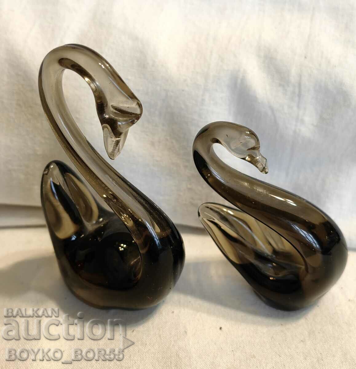 Two Murano Swans