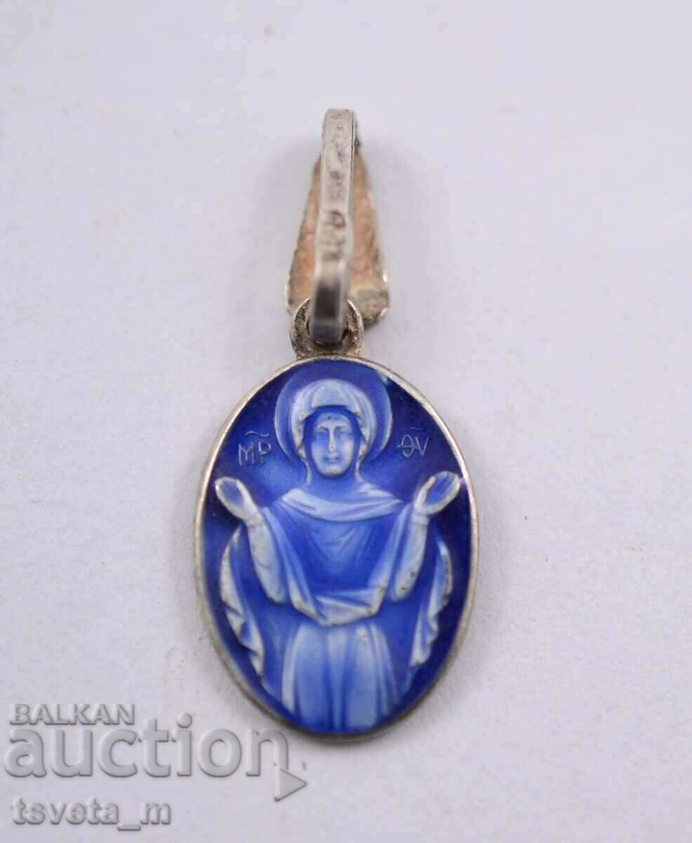 Medalion din argint cu email Ag /950