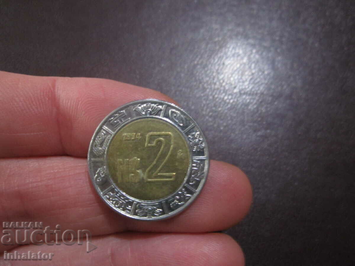 1994 2 pesos Mexico