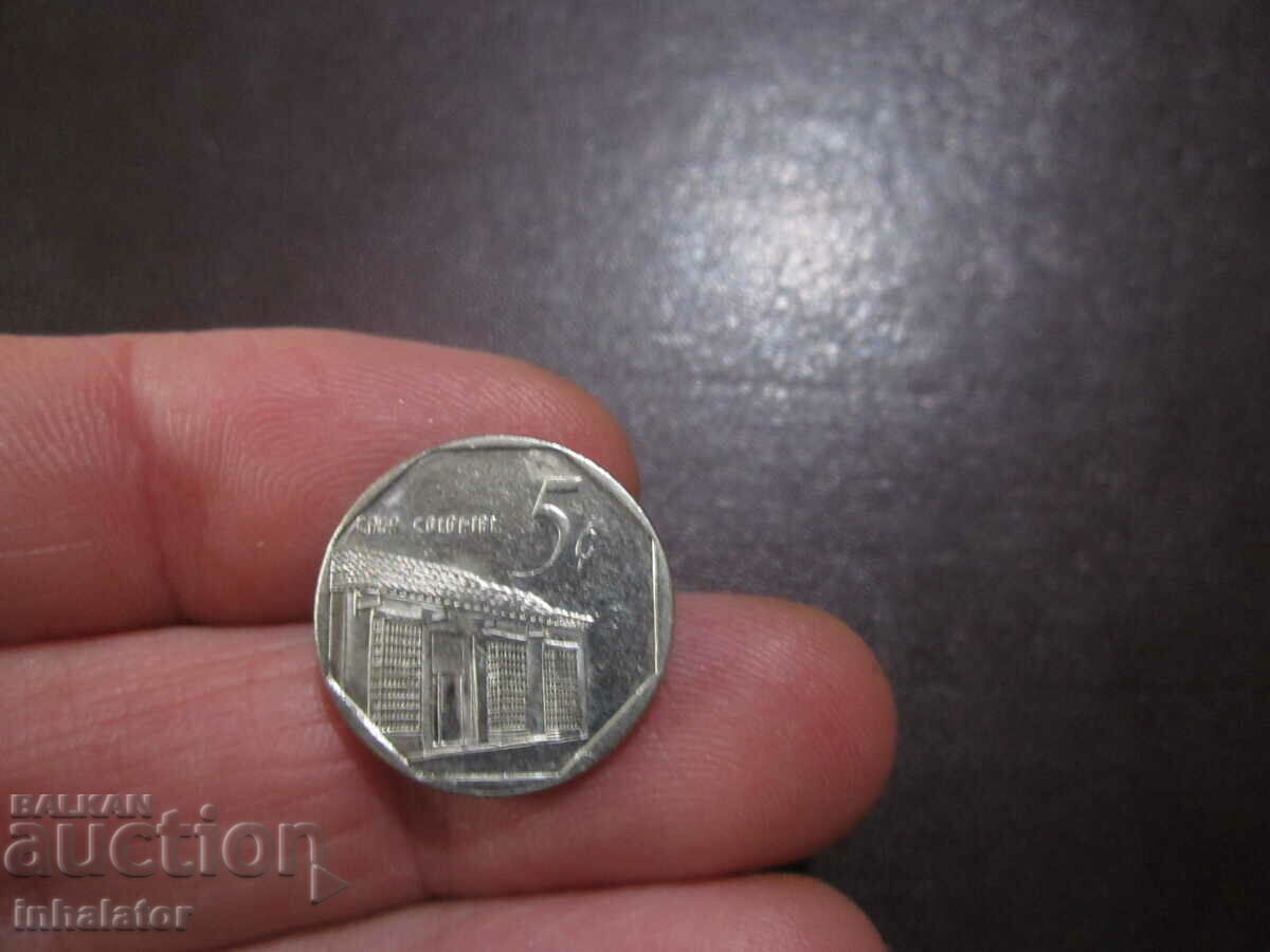 Cuba 5 centavos 1999