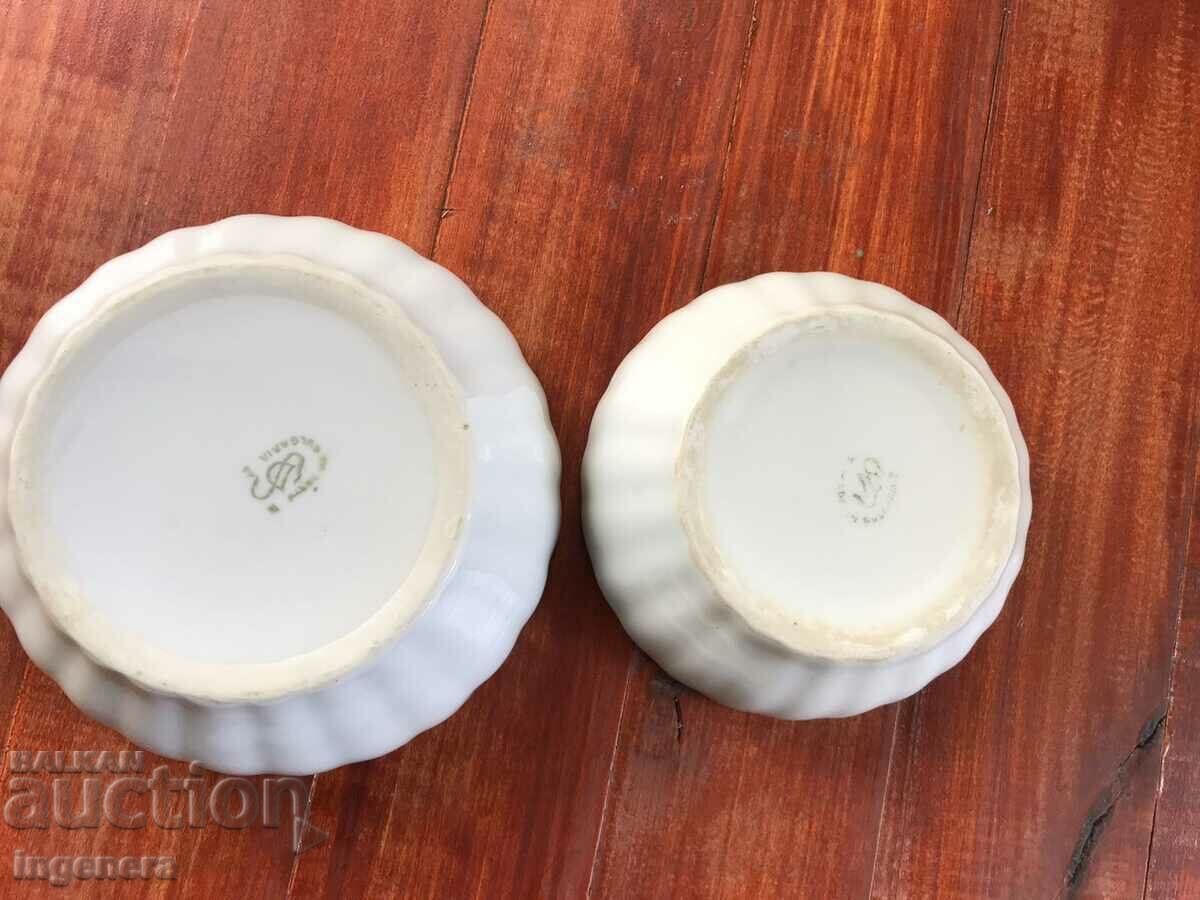 BULGARIA PORCELAIN BOWL, PAN, BOWL-2 PCS. DIFFERENT with price 12.00 BGN | € 6.14 BULGARIA PORCELAIN BOWL, PAN, BOWL-2 PCS. DIFFERENT with price 12.00 BGN | € 6.14