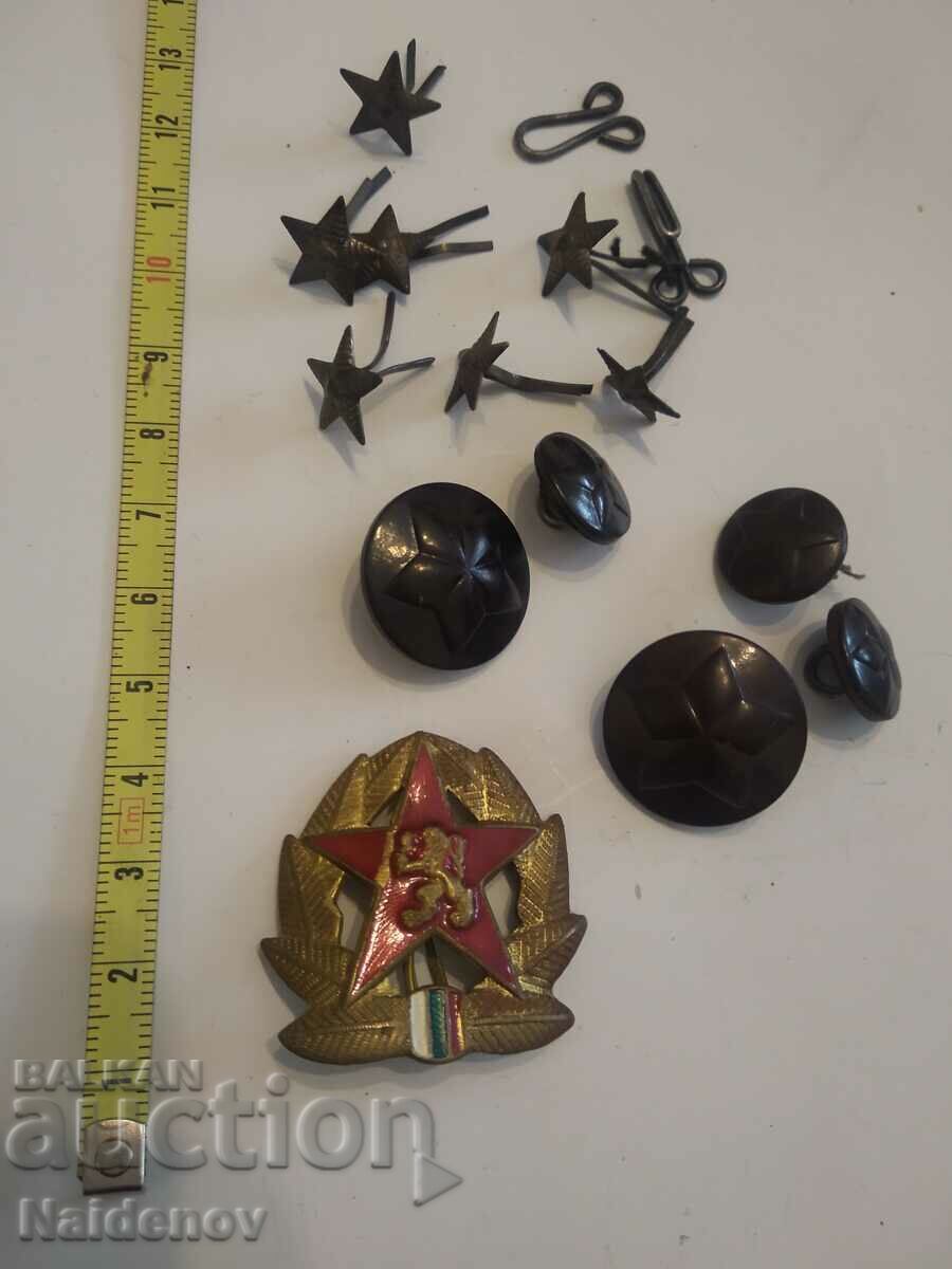 Κουμπιά παρτίδας γάντζοι γιακά με αστέρια Κουμπιά παρτίδας γάντζοι γιακά με αστέρια