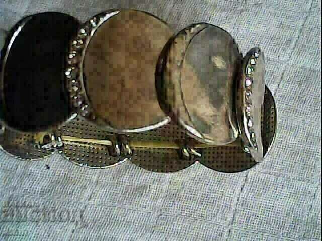 Auction beautiful silver plated bracelet with crystals Auction beautiful silver plated bracelet with crystals