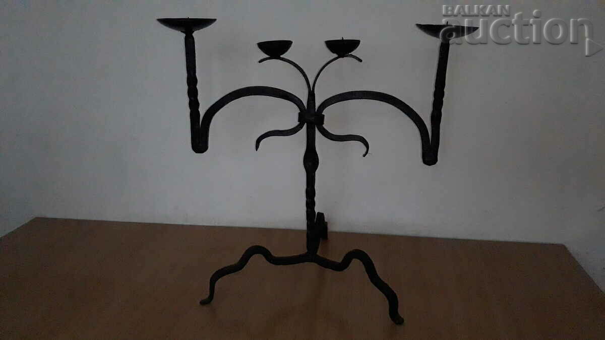 Antique iron handmade candle holder lamp with price 51.00 BGN | € 26.08 Antique iron handmade candle holder lamp with price 51.00 BGN | € 26.08