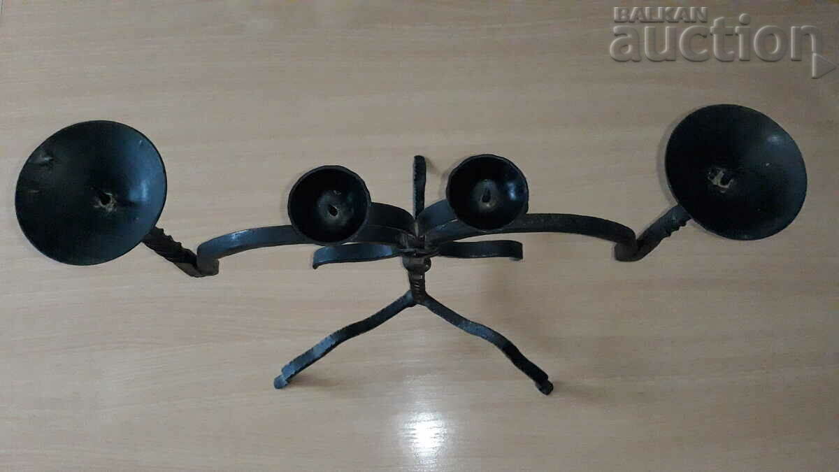 Auction Antique iron handmade candle holder lamp Auction Antique iron handmade candle holder lamp