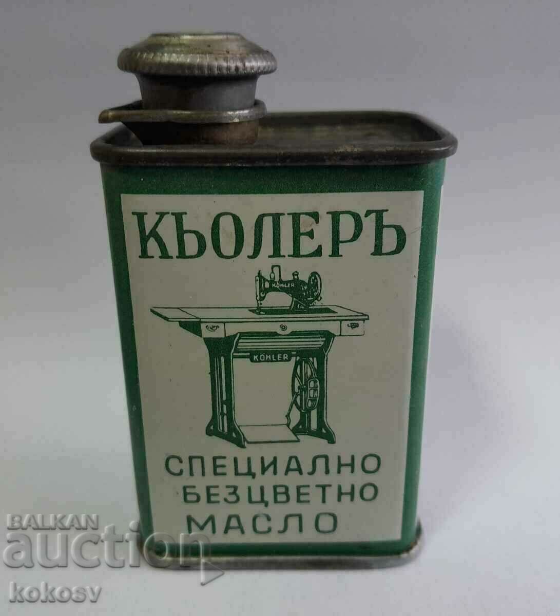Метална кутия (1),туба за масло-шевни,плетачни,пишещи,Кьолер