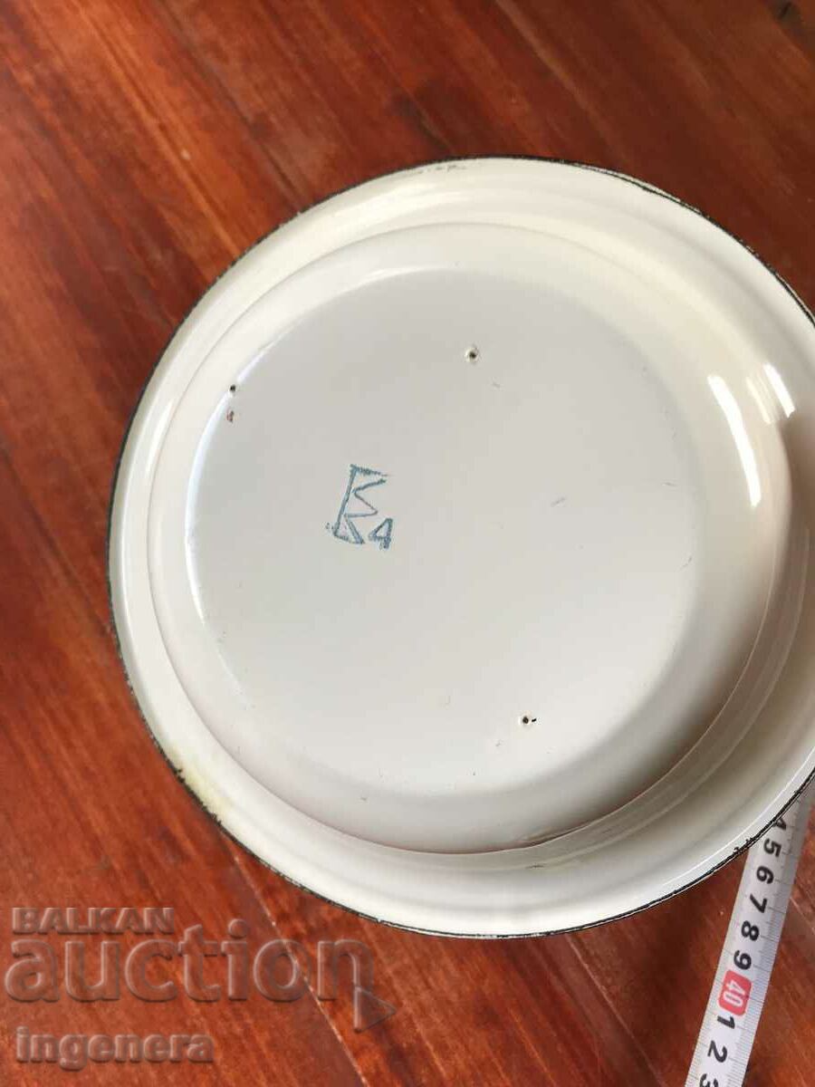 Auction BOWL BOWLER PANICA ENAMEL DISH FROM SOCA Auction BOWL BOWLER PANICA ENAMEL DISH FROM SOCA