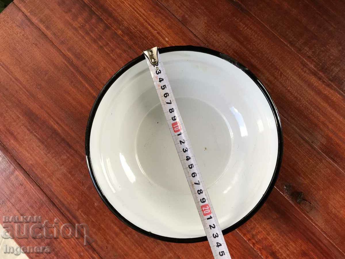 Auction BOWL PANICA ENAMELLED LARGE DISH FROM SOCA Auction BOWL PANICA ENAMELLED LARGE DISH FROM SOCA