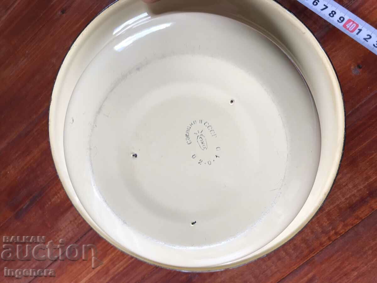 BOWL BOWL PANIC PEN ENAMEL DISH FROM SOCA-USSR - 6 BOWL BOWL PANIC PEN ENAMEL DISH FROM SOCA-USSR - 6