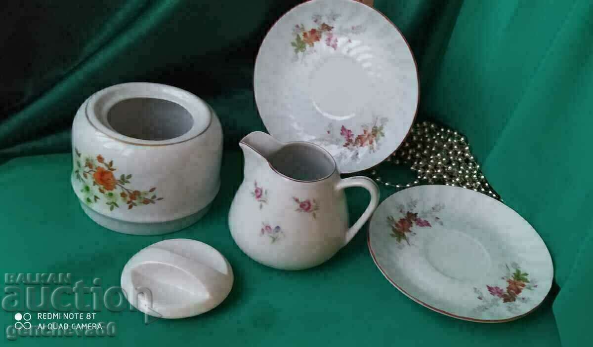 Lot of various sugar bowls, jug, Bulgarian porcelain - 6