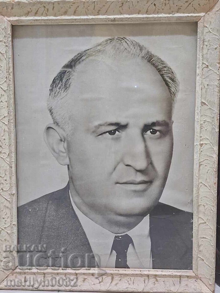 Portrait of Todor Zhivkov, Tato, photo from the early 60s, People's Republic of Bulgaria, BCP Portrait of Todor Zhivkov, Tato, photo from the early 60s, People's Republic of Bulgaria, BCP