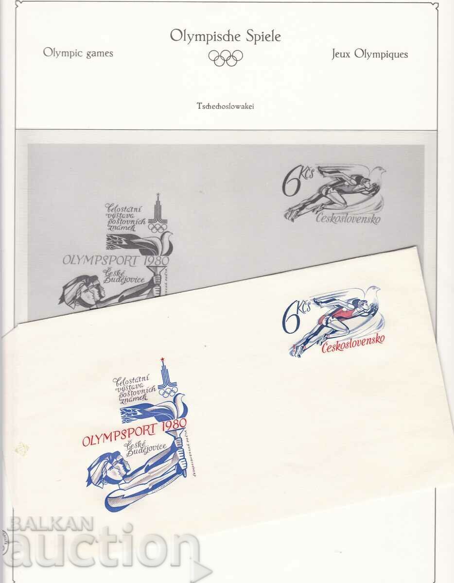 Envelope Czechoslovakia Olympic Games Moscow 1980 Envelope Czechoslovakia Olympic Games Moscow 1980