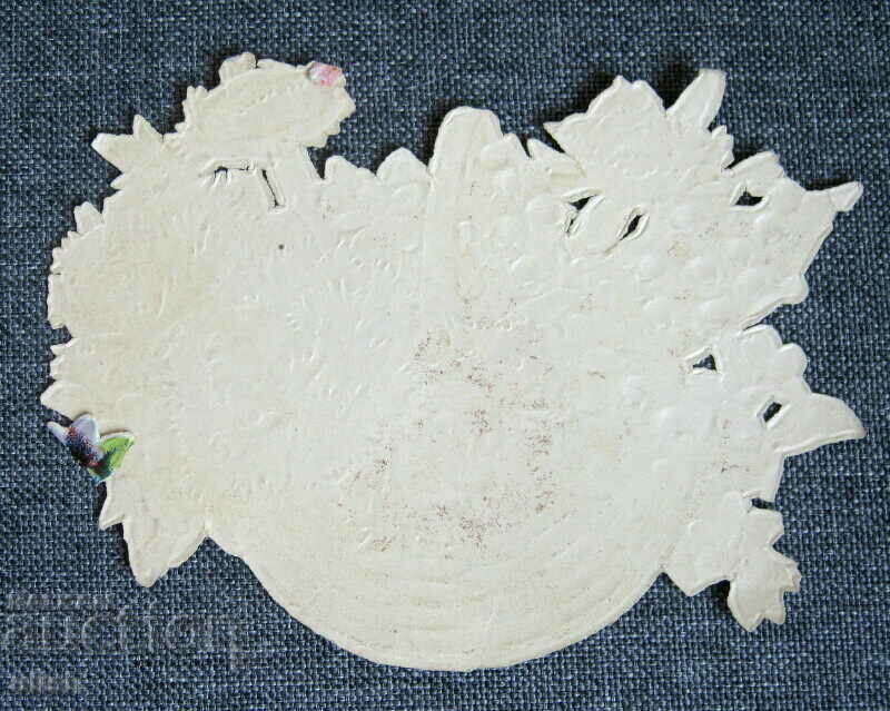 Antique lithographic embossed sticker decal flowers basket with price 5.00 BGN | € 2.56 Antique lithographic embossed sticker decal flowers basket with price 5.00 BGN | € 2.56