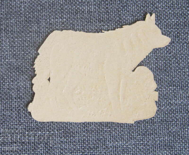 Antique lithographic embossed wolf decal sticker with price 7.00 BGN | € 3.58 Antique lithographic embossed wolf decal sticker with price 7.00 BGN | € 3.58