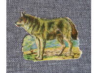 Античен литографен релефен стикер ваденка вълк