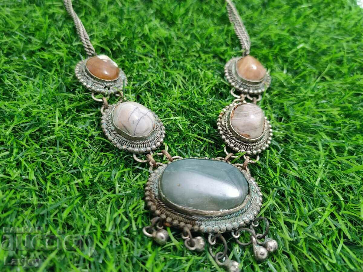 Auction Old necklace natural stones Auction Old necklace natural stones