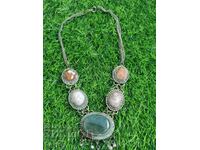 Old necklace natural stones