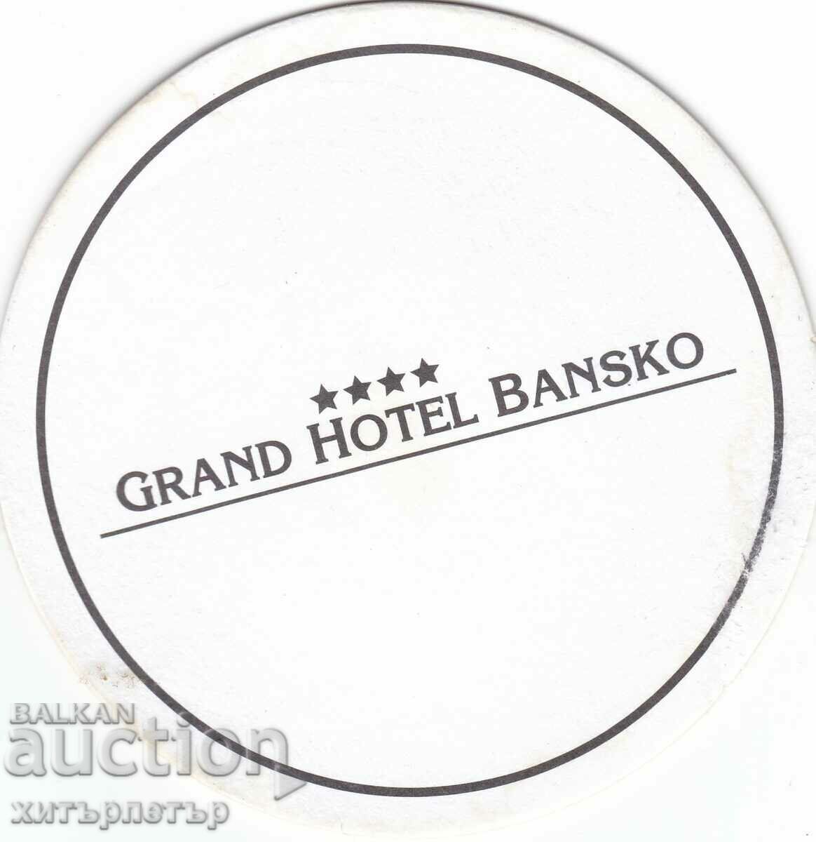 Grand Hotel Bansko cup coaster with price 0.75 BGN | € 0.38 Grand Hotel Bansko cup coaster with price 0.75 BGN | € 0.38