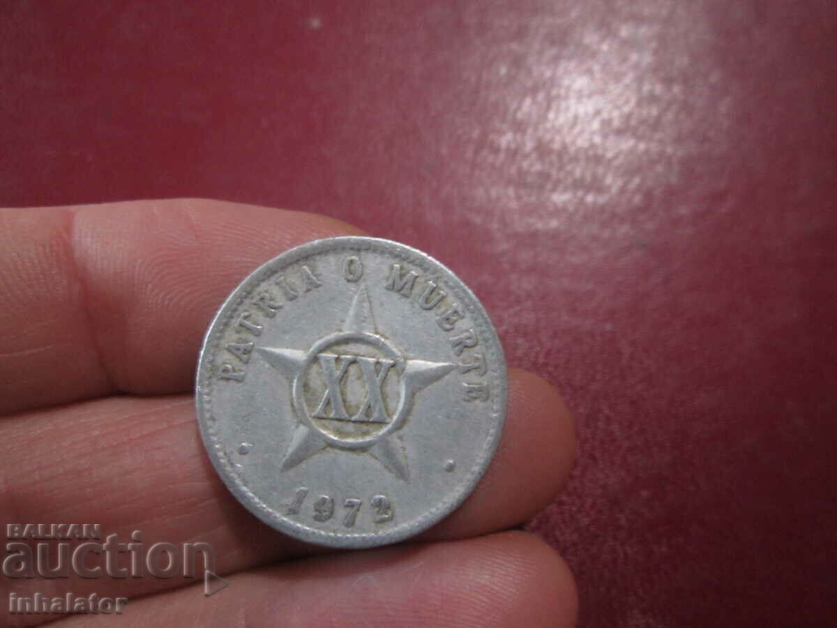 1972 Cuba 20 centavos - Aluminum