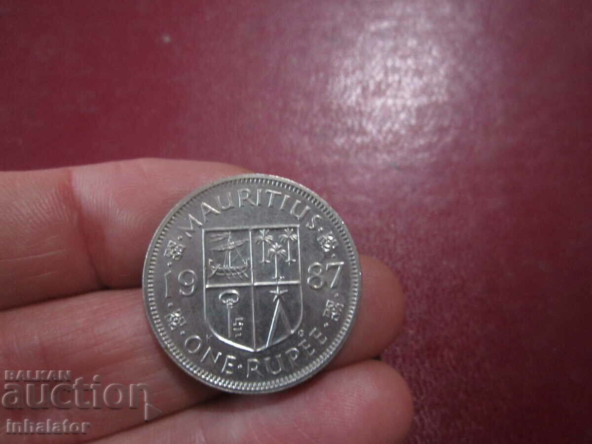 Мавриций 1 рупия 1987 год