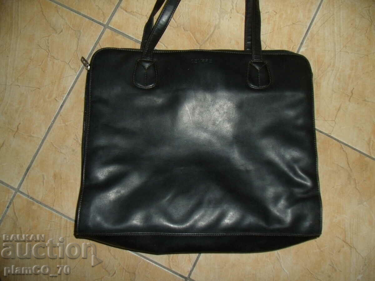 #*6938 old leather bag SEMPER with price 10.00 BGN | € 5.11