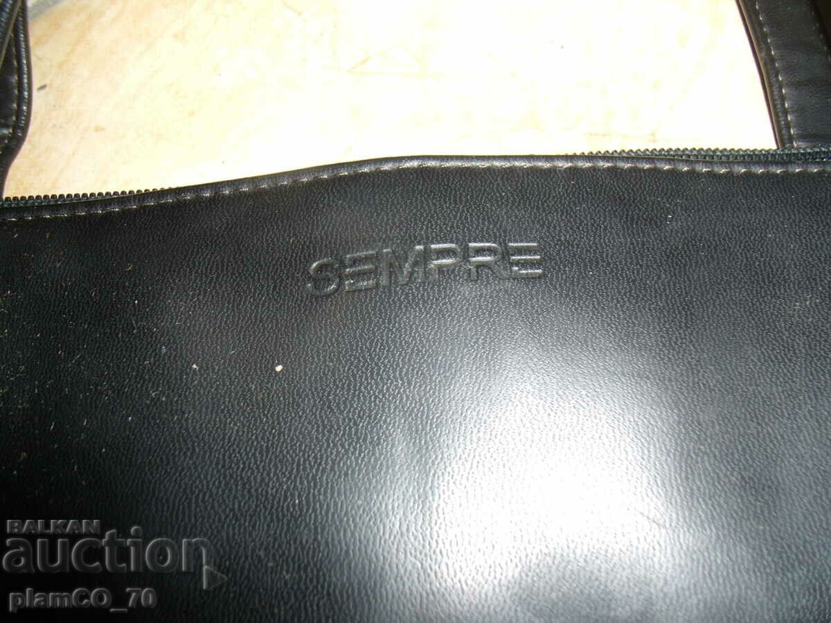 #*6938 old leather bag SEMPER - 6