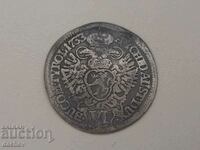 Rare Old Silver Coin Charles VI Austria 1733