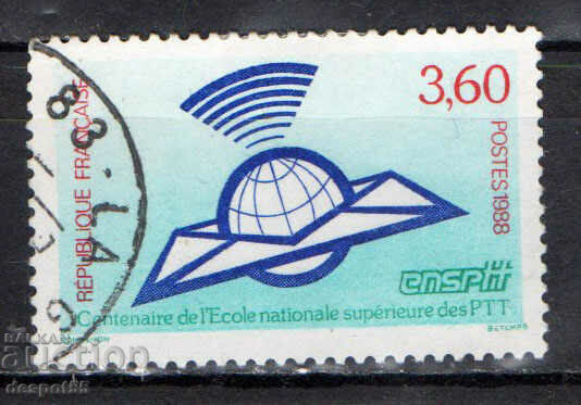 1988. Франция. 100 години на Националния пощенски колеж.