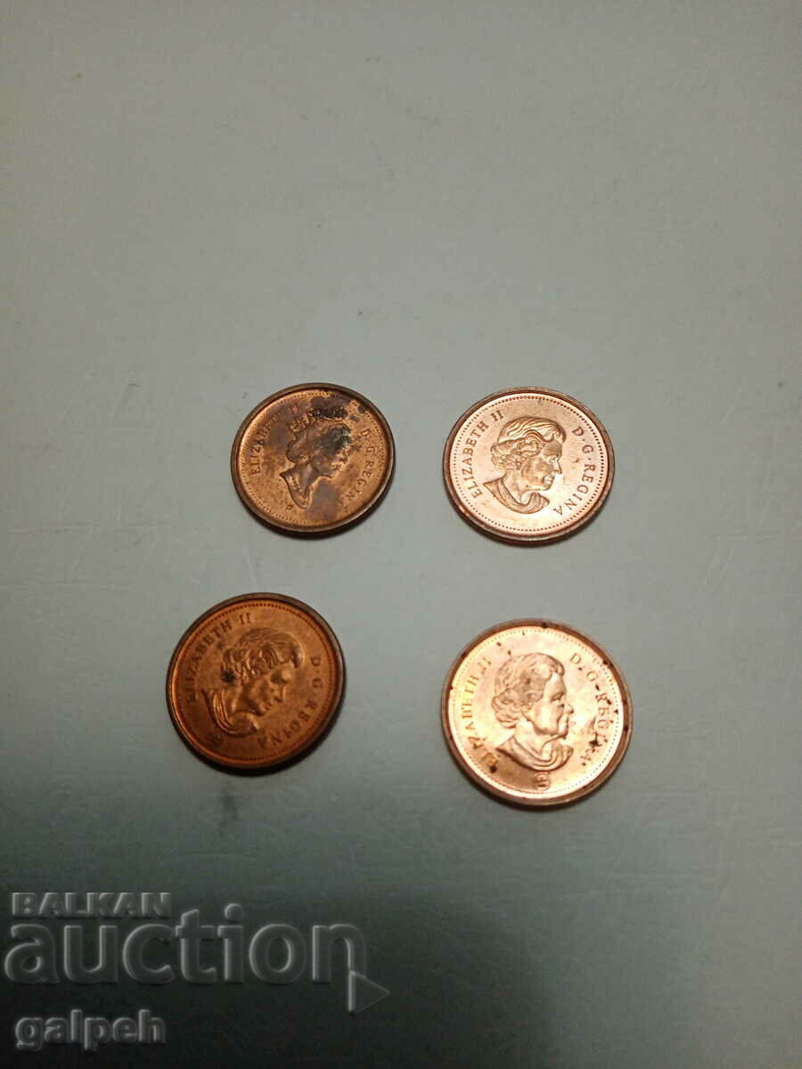 ΝΟΜΙΣΜΑΤΑ - ΚΑΝΑΔΑΣ - 4 τεμ. με τιμή 0.80 BGN | € 0.41 ΝΟΜΙΣΜΑΤΑ - ΚΑΝΑΔΑΣ - 4 τεμ. με τιμή 0.80 BGN | € 0.41