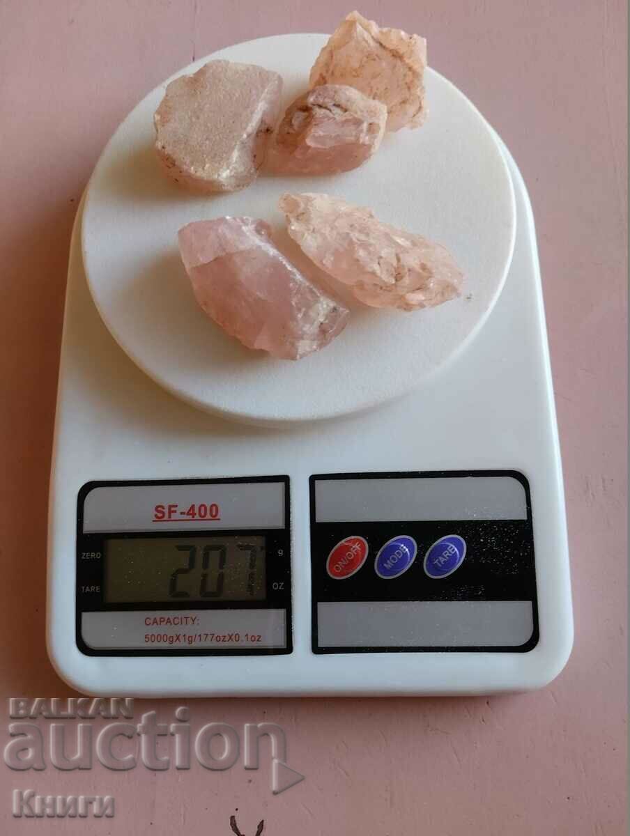 Cuarț roz - brut: origine Mozambic - 207 grame
