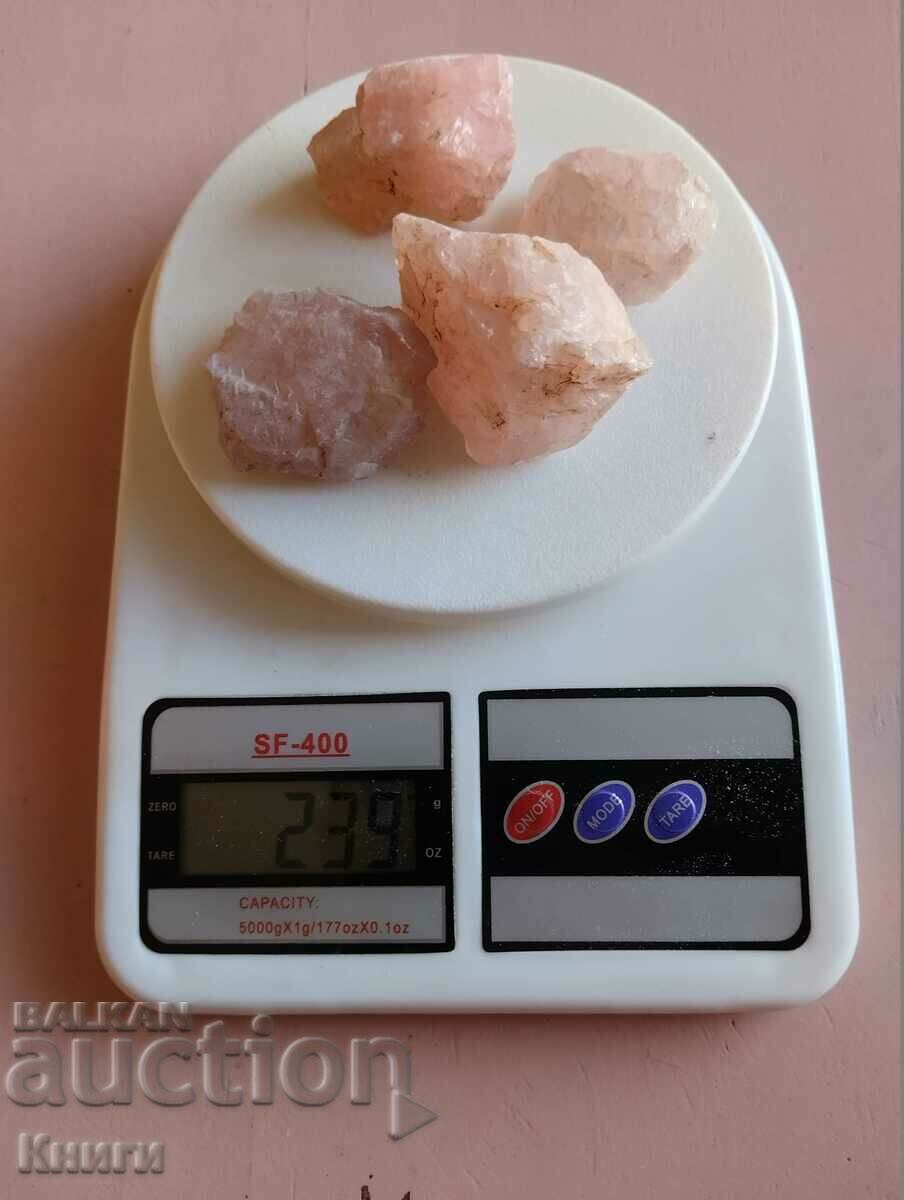 Cuarț roz - brut: origine Mozambic - 239 grame