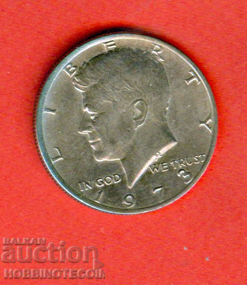 САЩ USA 50 cent 0. 50 $ 1/2 $ емисия issue 1973 КЕНЕДИ