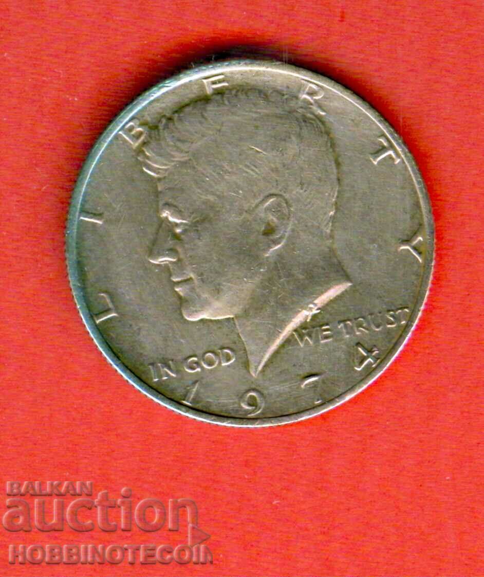 САЩ USA 50 cent 0. 50 $ 1/2 $ емисия issue 1974 КЕНЕДИ