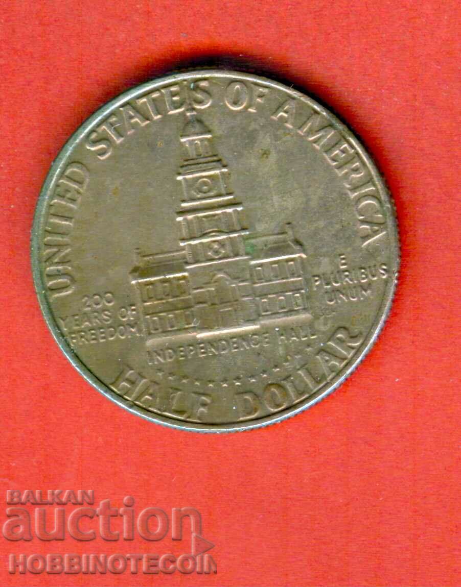 SUA SUA 50 cenți 0,50 $ 1/2 $ emisiune 1976 D
