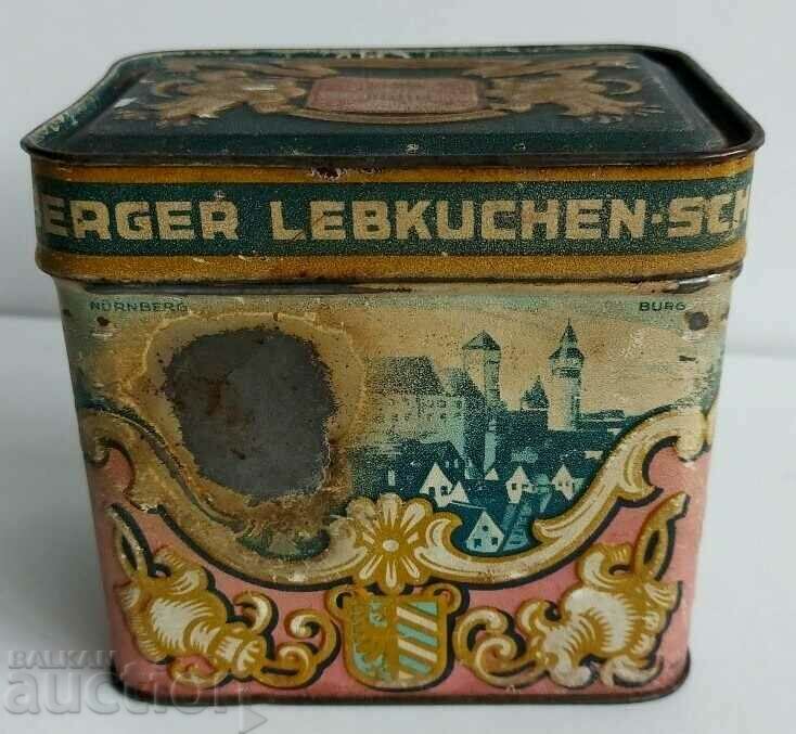 VERY OLD TIN BOX OF CHOCOLATE CANDY