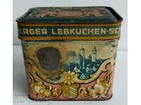 VERY OLD TIN BOX OF CHOCOLATE CANDY