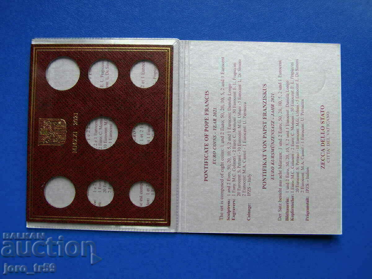 Auction Package for 8 coins Euroset Vatican City - 2021 Auction Package for 8 coins Euroset Vatican City - 2021