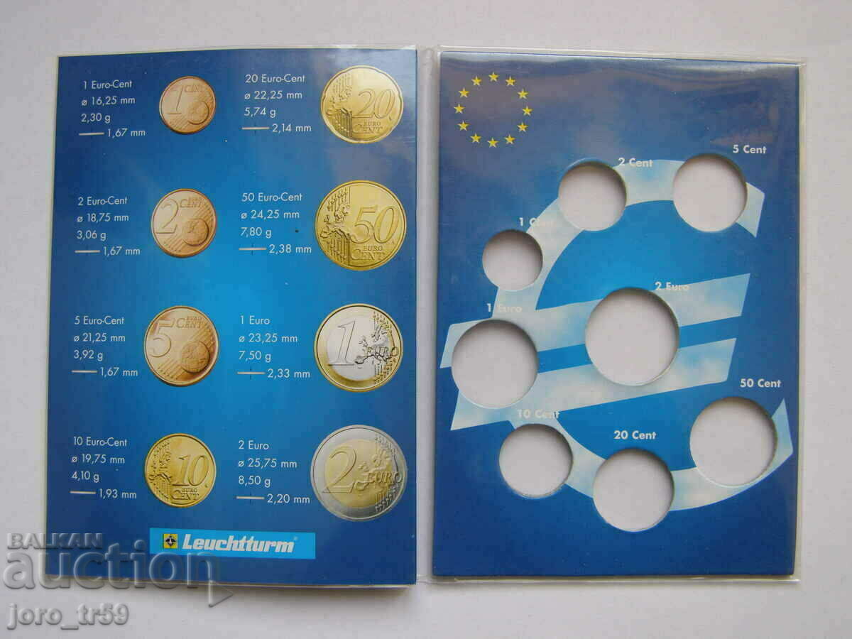 Опаковка и блистер за 8 броя монети евросет
