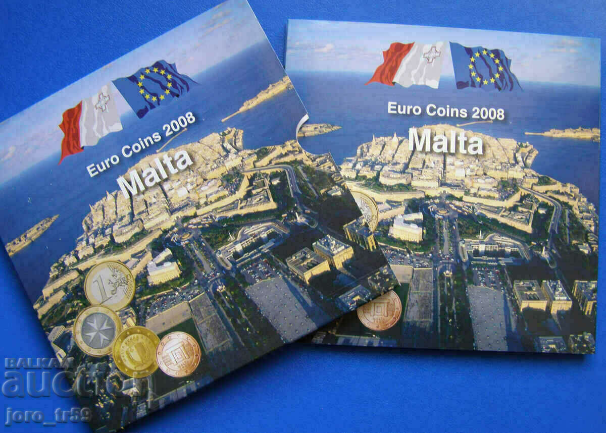 Ambalaj Malta euroset - 2008 cu două ștampile