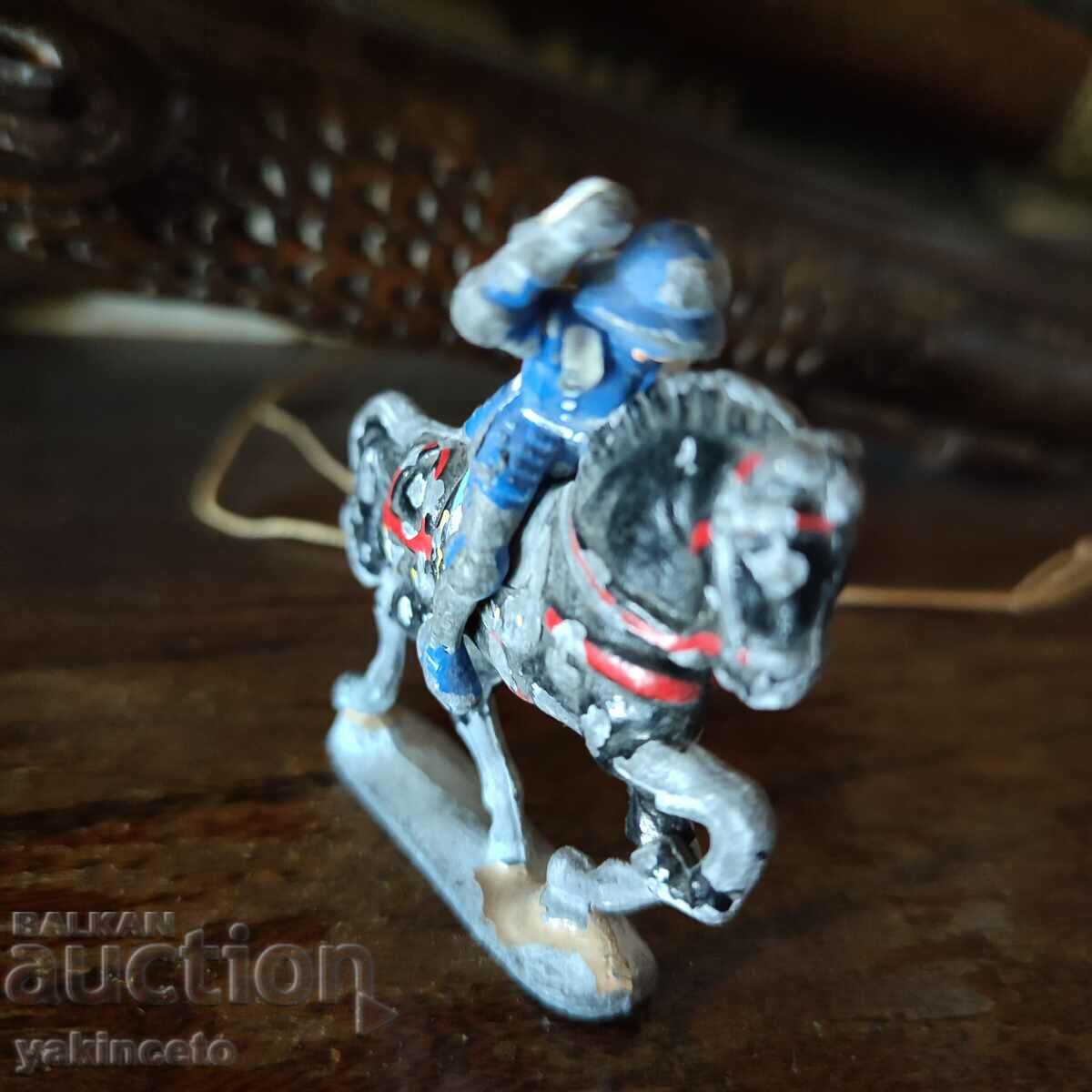 Lead soldier with horse, toy