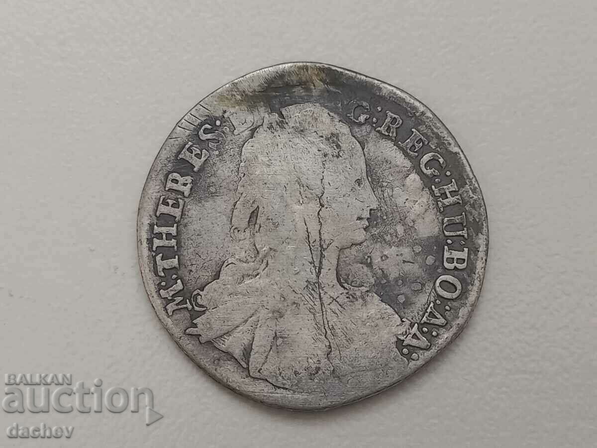 Auction  Rare old Austria 1745 MARIA THERESA Silver Coin