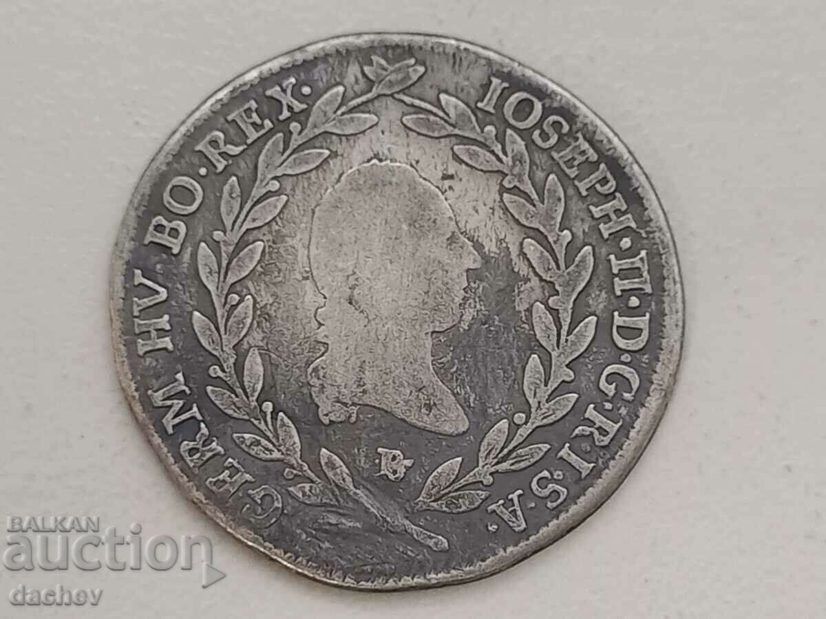 Rare Silver Coin Austria 20 Kreuzer Austria-Hungary 1787 with price 35.00 BGN | € 17.90 Rare Silver Coin Austria 20 Kreuzer Austria-Hungary 1787 with price 35.00 BGN | € 17.90